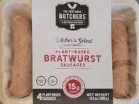 Plant-Based Bratwurst Sausages