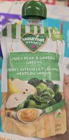 Juicy pear & garden greens