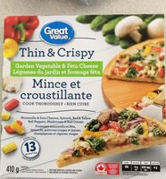 Pizza legume de jardin et fromage feta