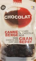 Canneberge enrobée de chocolat noir