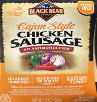 Cajun style chicken sausage