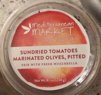 Sundried Tomatoes Marinated Olives, Pitted