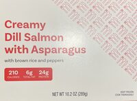Creamy dill salmon with asparagus