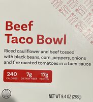 Beef taco bowl