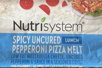 Spicy uncured pepperoni pizza melt