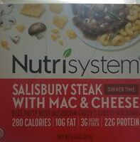 Salisbury steak with mac & cheese