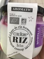 Crèm’riz bio myrtille