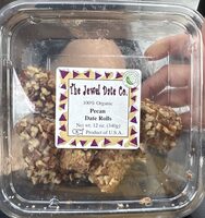 The jewel date co, 100% organic pecan date rolls