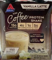 Iced coffee protein shake vanilla latte
