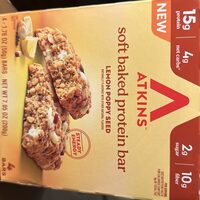 Soft baked protein bar lemon poppy