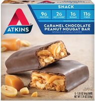 Caramel chocolate peanut nougat bars