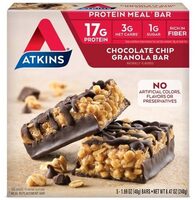 Chocolate chip granola protein-rich meal bar