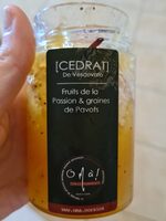 Confiture fruit de la passion et graine de pavot
