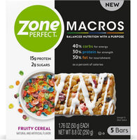 Zone perfect macros fruity cereal bars