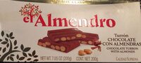 Turron de chocolate con almendras