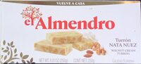 Turrón nata nueces