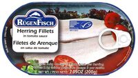Rugen fisch, herring fillets in tomato sauce