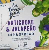Artichoke and jalapeno dip and spread