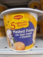 5-Minute Mashed Potato with Sour Cream and Croutons