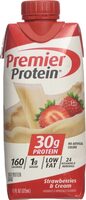 High protein shake strawberry cream