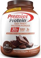 Whey powder chocolate milkshake