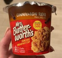 Mrs butter worth's cinnamon roll pancake mix breakfast cup