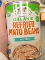 Organic Vegetarian Refried Pinto Beans Fat Free Traditional