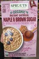 Organic Instant Oatmeal Maple & Brown Sugar