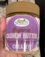 Organic Cashew Butter Unsalted & Unsweetened Creamy