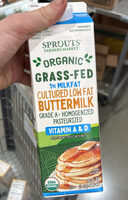 Organic Grass-fed 1% Milkfat Cultured Low Fat Buttermilk