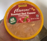 Humm! Roasted red pepper topped hummus