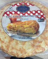 Egg y potato omelette with onion