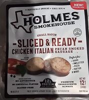 Holmes Smokehouse Sliced & Ready Chicken Italian Pecan Smoked Sausage