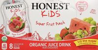 Beverage kids organic super fruit punch count