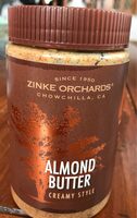 Zinke orchards, creamy style natural almond butter