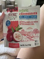 Organic Dried Cranberries No Added Sugar