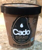 Deep dark chocolate avocado frozen dessert