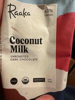 Coconut Milk Unroasted Dark Chocolate