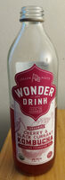 Kombucha wonder drink, sparkling fermented tea, cherry cassis, cherry cassis
