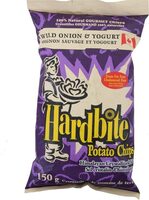 Handcrafted potato chips wild onion and yogurt