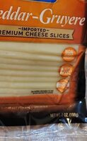 Cheddar gruyere imported premium cheese slices