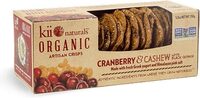 Organic Artisan Crisps Cranberry & Cashew With Black Quinoa