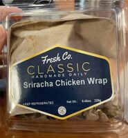 Sriracha chicken wrap