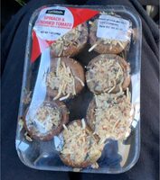 Spinach & sundried tomato stuffed baby bella mushrooms