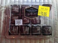 Chocolate Petit Fours with chocolate icing