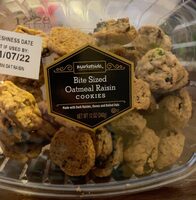 Bite size otmeal raisin cookies