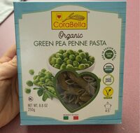 Organic green pea penne pasta