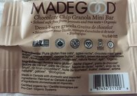 Organic Chocolate Chip Granola Mini Bar