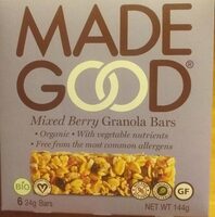 Mixed berry granola bars