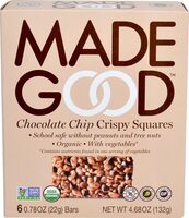 Organic Chocolate Chip Rice Crispy Squares